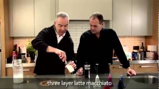 aerolatte  milk frother makes three layer caffè latte macchiato [upl. by Micki]