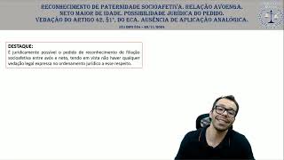 STJ INFO 834 paternidade socioafetiva e adoção [upl. by Nerine]