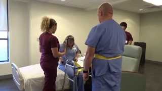 Physical Therapy Transfer Training  How To Transfer From Wheelchair To Bed [upl. by Annasor]