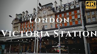 London Victoria Station Walk Through England 4K [upl. by Kerwon]