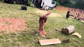 A fabulous range of wooden sculpture at Caerleon festival 2024 [upl. by Ellerrad]