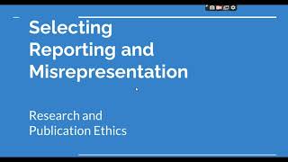 Selective Reporting and Misrepresentation of data Research and Publication ethics Phd coursework [upl. by Ahsikyw]