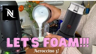 How To Foam Milk With Aeroccino 3 Make Coffee With Foam Tips amp Tricks  Easy Foamed Latte Recipe [upl. by Nyrehtac]