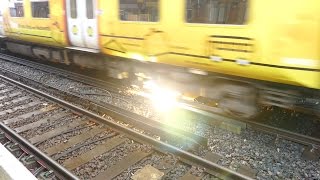 Merseyrail 507 009 making arcs at Birkdale station [upl. by Kerrin]